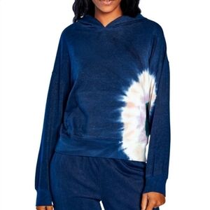 NWT Women's Wildfox Hadley French Terry Relaxed Fit Tie-Dye Hoodie